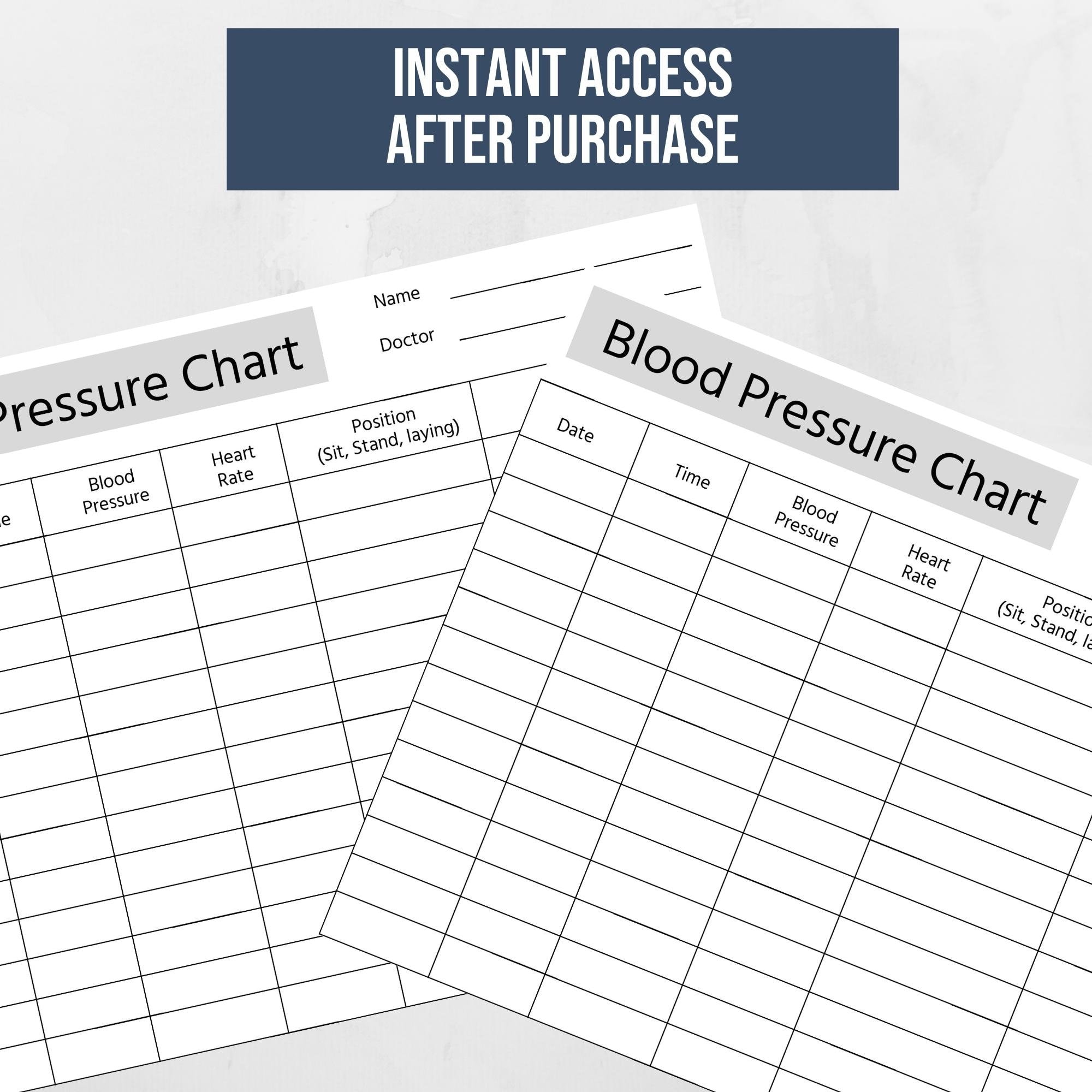 Printable Blood Pressure Log | Digital Download - Etsy