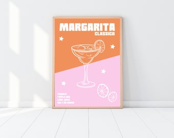 Margarita Cocktail Print, Wall Art Margarita Print, Cocktail Drink Print, Margarita Poster, Cocktails Wall Art