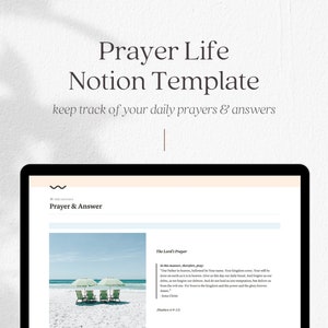 Prayer Life Notion Template Etsy