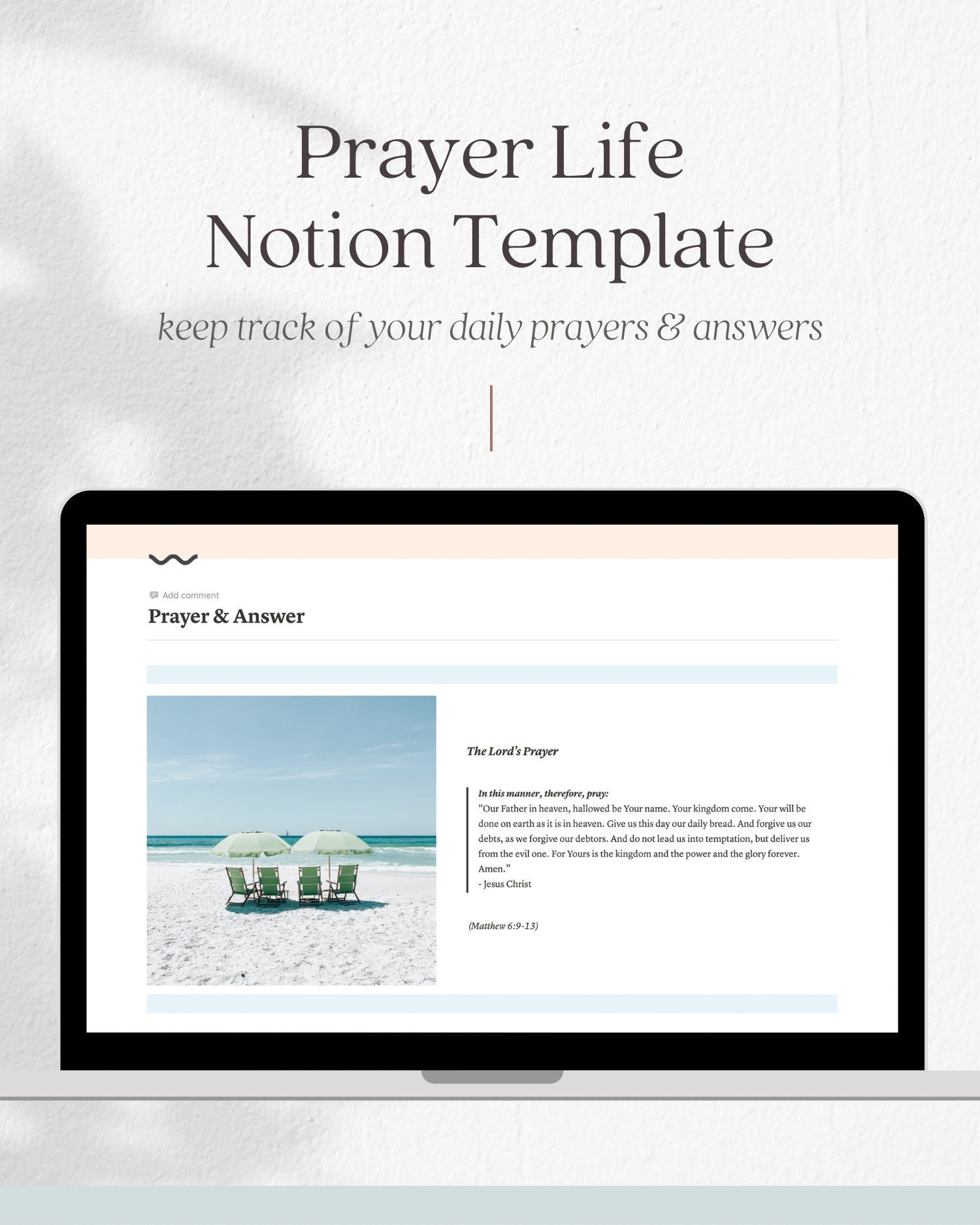 Prayer Life Notion Template - Etsy