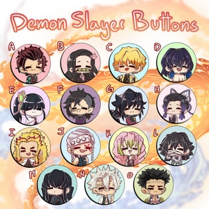 Demon Killer Buttons