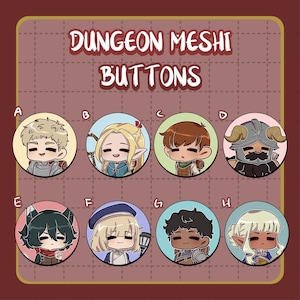 Dungeon Meshi Buttons