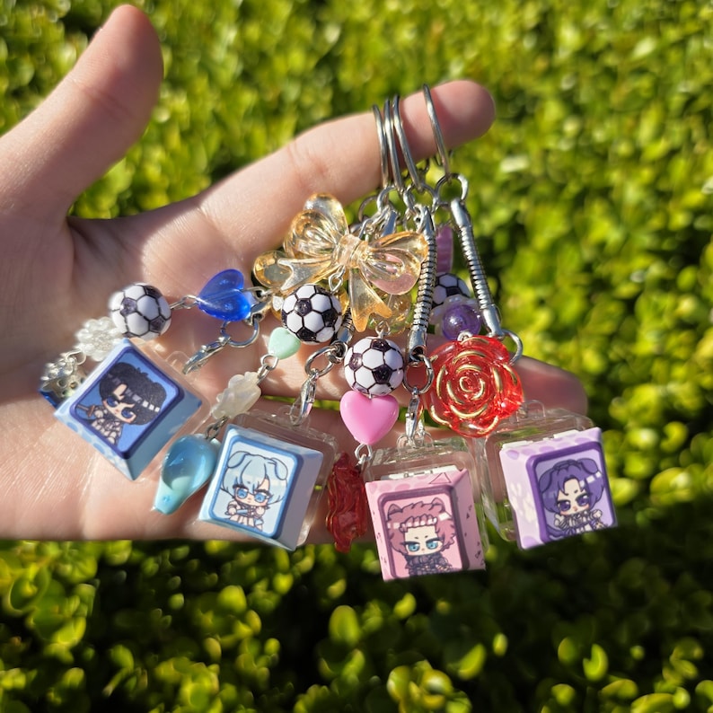 Blue Lock Keycap Keychains - Etsy