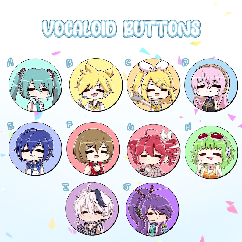 Vocaloid Buttons - Etsy