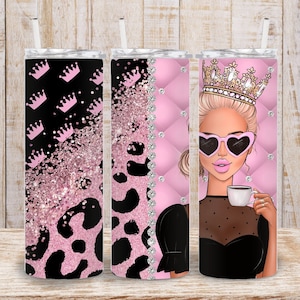 Digital Fashion Girl 20oz Tumbler Wrap - PNG Sublimation 300 dpi