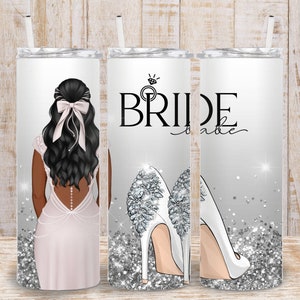 Digital Fashion Girl Bride Wedding 20oz Tumbler Wrap - PNG Sublimazione Bride Babe 300 dpi