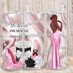 Digital Glam Girl 20oz Tumbler Wrap - PNG Sublimation 300 dpi