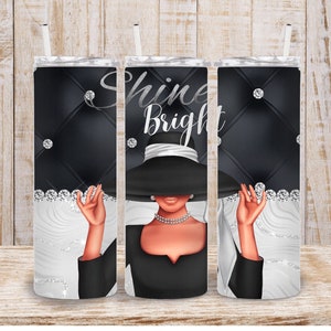 Emballage numérique pour gobelet Fashion Girl 20 oz - Sublimation PNG 300 dpi