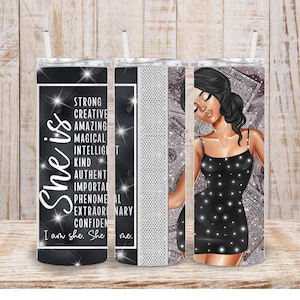 Digital Glitter Dollar Bill 20 Unzen Inspirational Tumbler Wrap - PNG Sublimation 400 dpi Glam Girl Tumbler