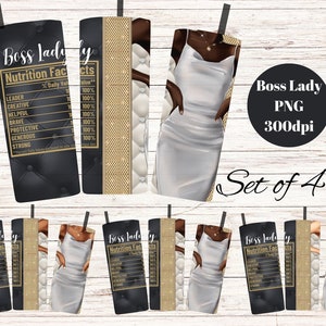 Lot d'emballages numériques glamour pour femme - chaîne de luxe - emballages pour gobelet Fashion Girl 20 oz - sublimation PNG 300 dpi