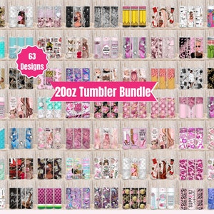Digitales 20 Unzen Tumbler Wrap Bundle - PNG Sublimation 300 dpi