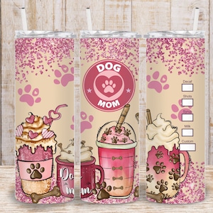 Digital Dog Mom Coffee 20oz Tumbler Wrap - PNG Sublimation 300 dpi