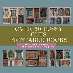 Ornate Doors Clipart Set: Vintage Images for Junk Journals (Digital Download)