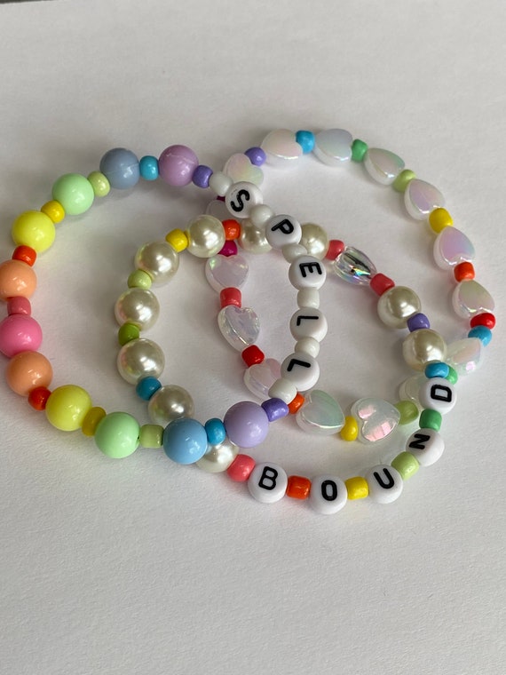 Y2k Fashion Jewelry Pastel Goth Bracelets Kawaii Bracelet Stack Rainbow  Beaded Bracelet One of a Kind Jewelry 