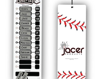 Baseball Softball Lineup Board for older Ballers – Gray