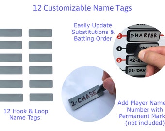 Jacer Line Up Board Name Plates (12 count)