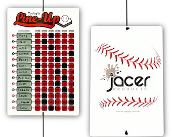 Baseball Softball Lineup Board – Red