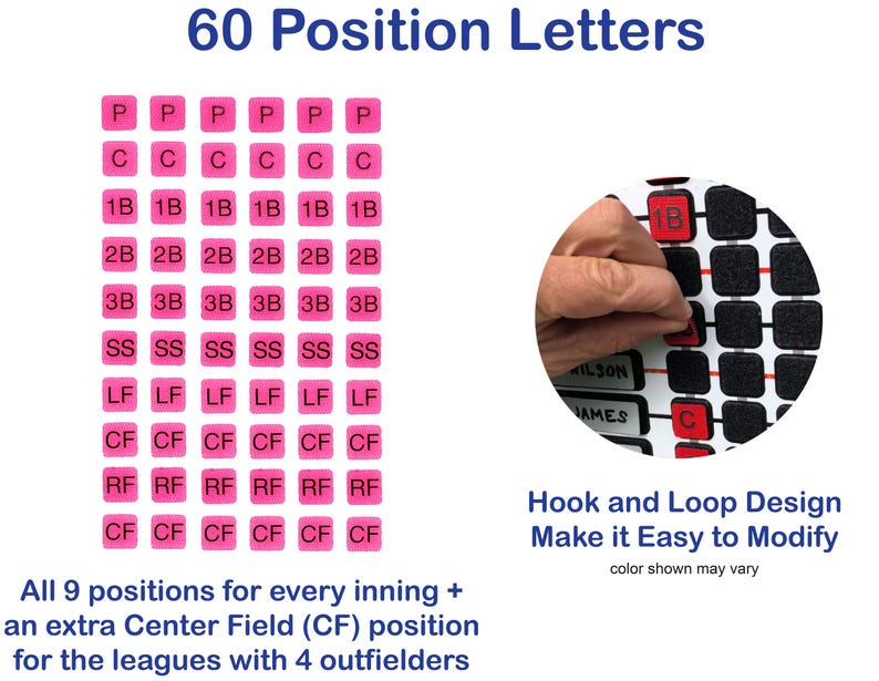 Position Letters for Line up Board - PINK - Etsy
