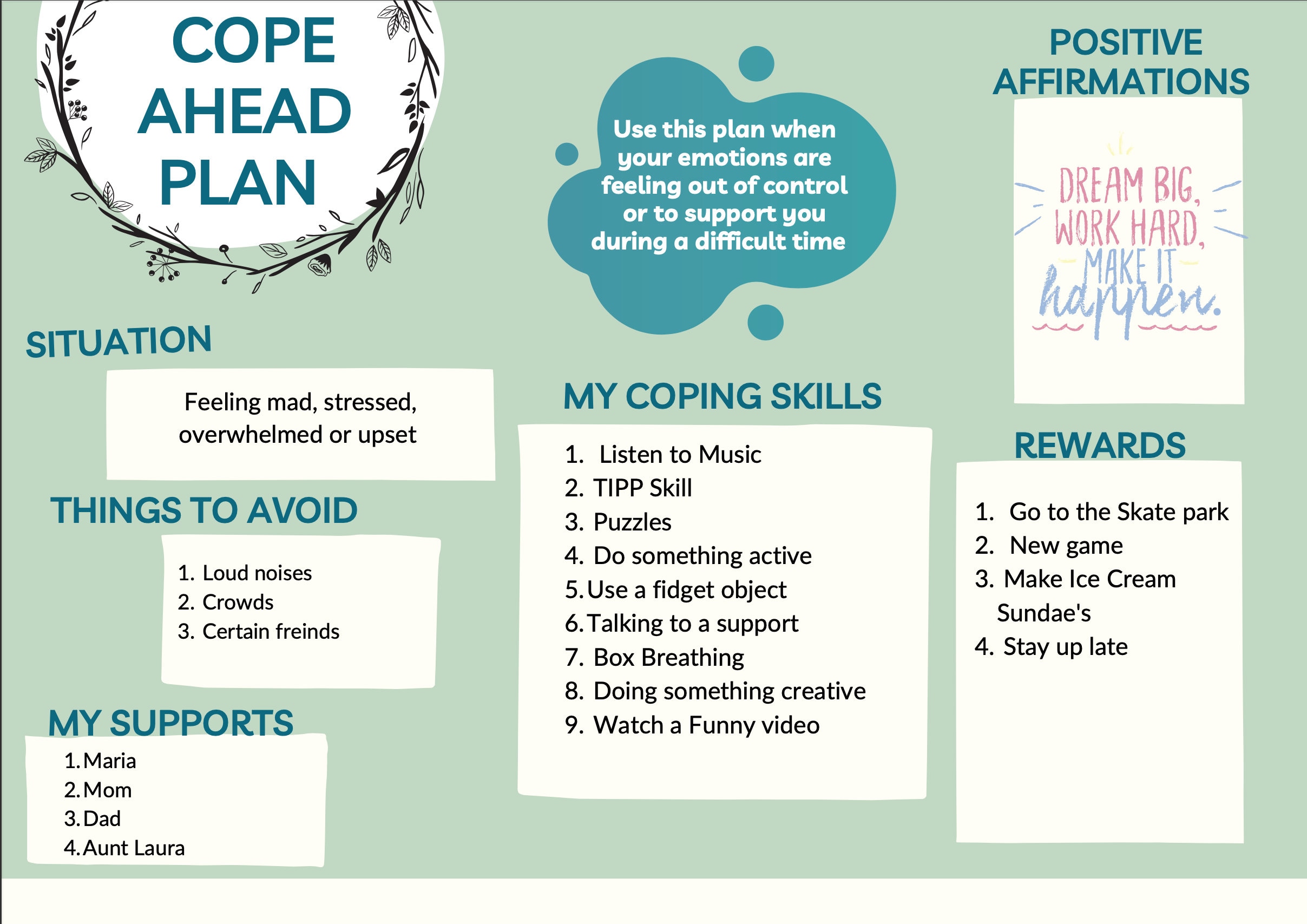 Cope Ahead Plan Mental Health Printable Therapist Etsy Cope Ahead Plan Mental Health Printable Therapist Etsy