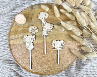 Caketopper | Mäusebande | Maus | Tortenstecker | Deko | Geburtstag