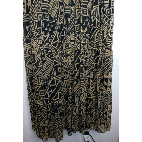 Phool Vintage Indian Dress Tribal Print Brown/Tan… - image 3