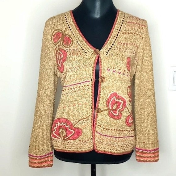 Sigrid Olsen Vintage Knitted Cardigan P 