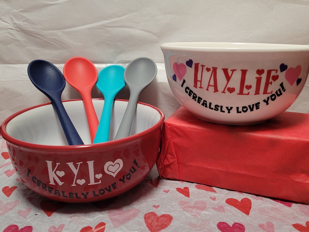 Personalized Cereal Bowls Etsy