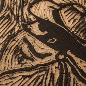 Rodeo Rag in Yellow / Linoleum Block Print / Handmade Western Art / Cowboy Bandana / Masculine Accessories / Quality Handmade Goods bild 4