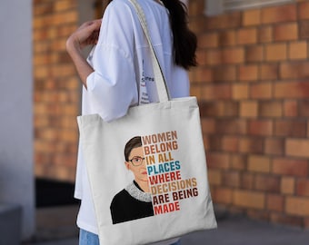 Resistance Tote Bag-Notorious RBG Tote Bag-Supreme Court Notorious RBG-Ruth Bader Ginsburg-Roe V Wade Tote Bag-Tote Bag-Justice Tote Bag