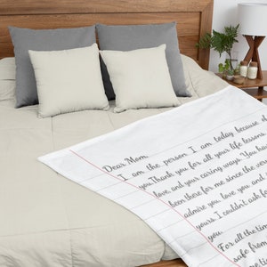 Personalized Mother&#39;s Day Blanket-Letter Blanket for Mom-Gift for her-Daughter Blanket-I love you Mom-Mom Blanket- Mother&#39;s Day Gift Blanket