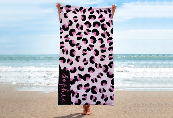Leopard print beach towels sale