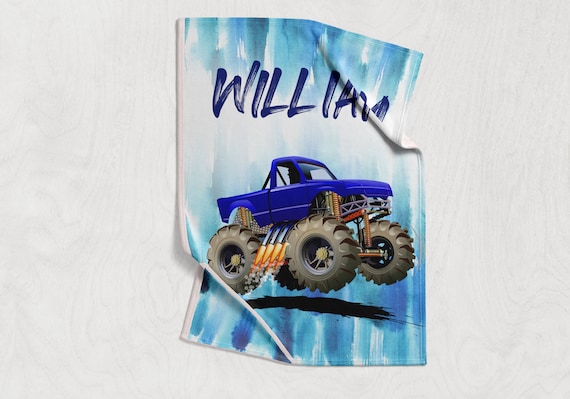 Monster truck fleece blanket new arrivals