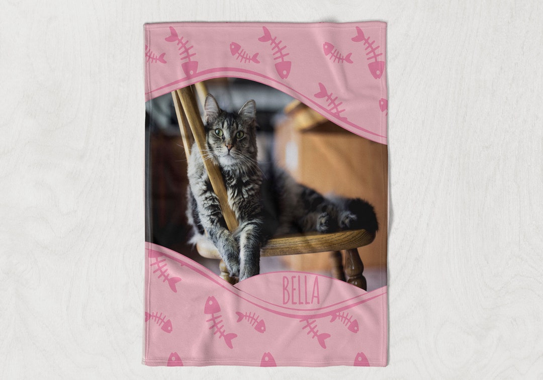 Custom Pet Blanket Using Pet Photocustom Cat Name Blanketpersonalized
