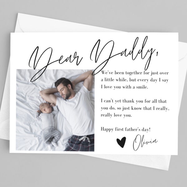 1st Father's Day Gift from Baby | First Father's Day Poem Gift | Personalized First Father's Day 2022 | Digital Download | Postcard