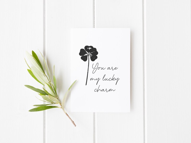 You Are My Lucky Charm Quote Printable for Couples Etsy