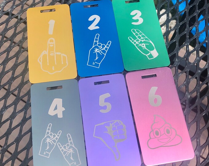 Disc Golf Bag Tags Buddy Competition Tags Aluminum Hand Etsy