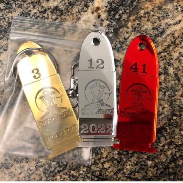 Disc Golf Tags - Customized, Clubs, Groups, Laser Engraved Colored Acrylic Tags - Small or Large Orders!