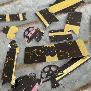 Ad Astra Gold Foil Bujo Planner Sticker Pack Banner Labels