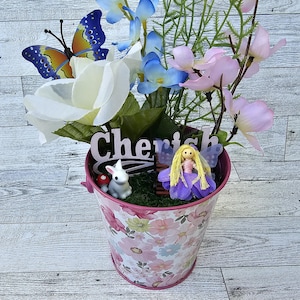 Mini-Feengarten-Kit, Mädchen-Feengarten, handgemachte Feenpuppe, Bastelset für Kinder, Geschenk für Mädchen, Feen-Dekor, Geburtstags-Feegarten-Kit