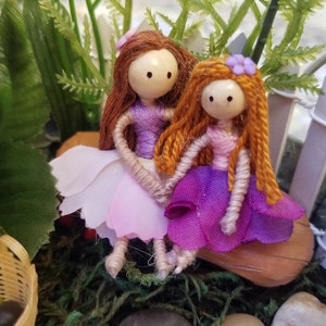 Handmade Fairy Doll, Miniature Mother & Daughter Fairy Dolls, Mother&#39;s Day Fairy Dolls, Mother&#39;s Day Gift, Sister Fairy Dolls, Birthday Gift