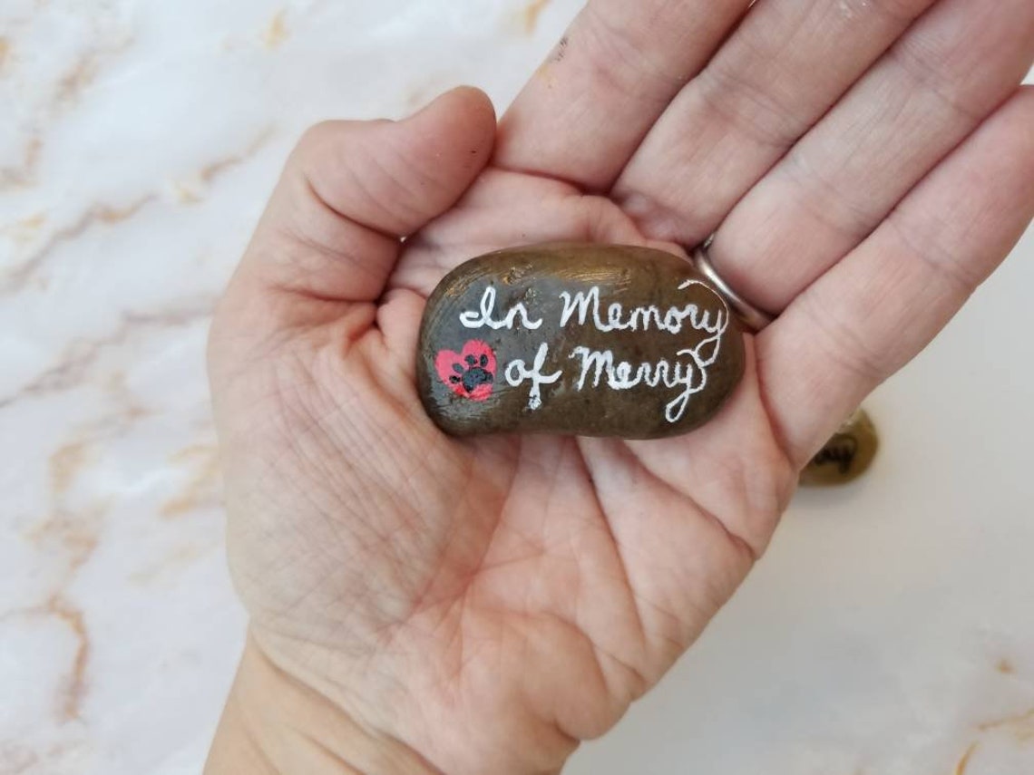 Pet Grief Word Stones Handpainted Pet Grief & Loss Rocks - Etsy