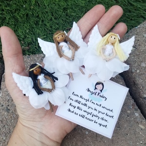 Mini Angel Doll, Miniature Handmade Angel Fairy, Miniature Angel, Bereavement Doll with Poem, Child Grief & Loss Gift, Sympathy Angel Doll