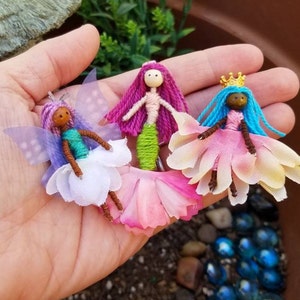 Tiny Fairy Doll, Handmade Fairy Doll, Micro Fairy Doll, Mini Mermaid, Fairy Decor, Mini Princess, Fairy Gift, Gift For Girls, Birthday Gift