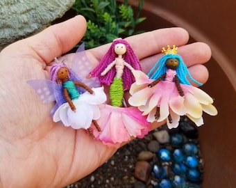 Tiny Fairy Doll, Handmade Fairy Doll, Micro Fairy Doll, Mini Mermaid, Fairy Decor, Mini Princess, Fairy Gift, Gift For Girls, Birthday Gift