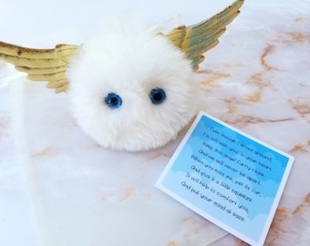 Mascota de consuelo con forma de ángel / Peluche para el duelo / Compañero de consuelo en momentos de pérdida / Regalo de condolencia