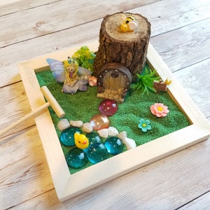 Fee Zen Garten Kit, Fee, DIY Zen Garten, Entspannendes Dekor, Achtsamkeit Geschenk, Schreibtisch Fidget Spielzeug, Zen Garten Geschenk