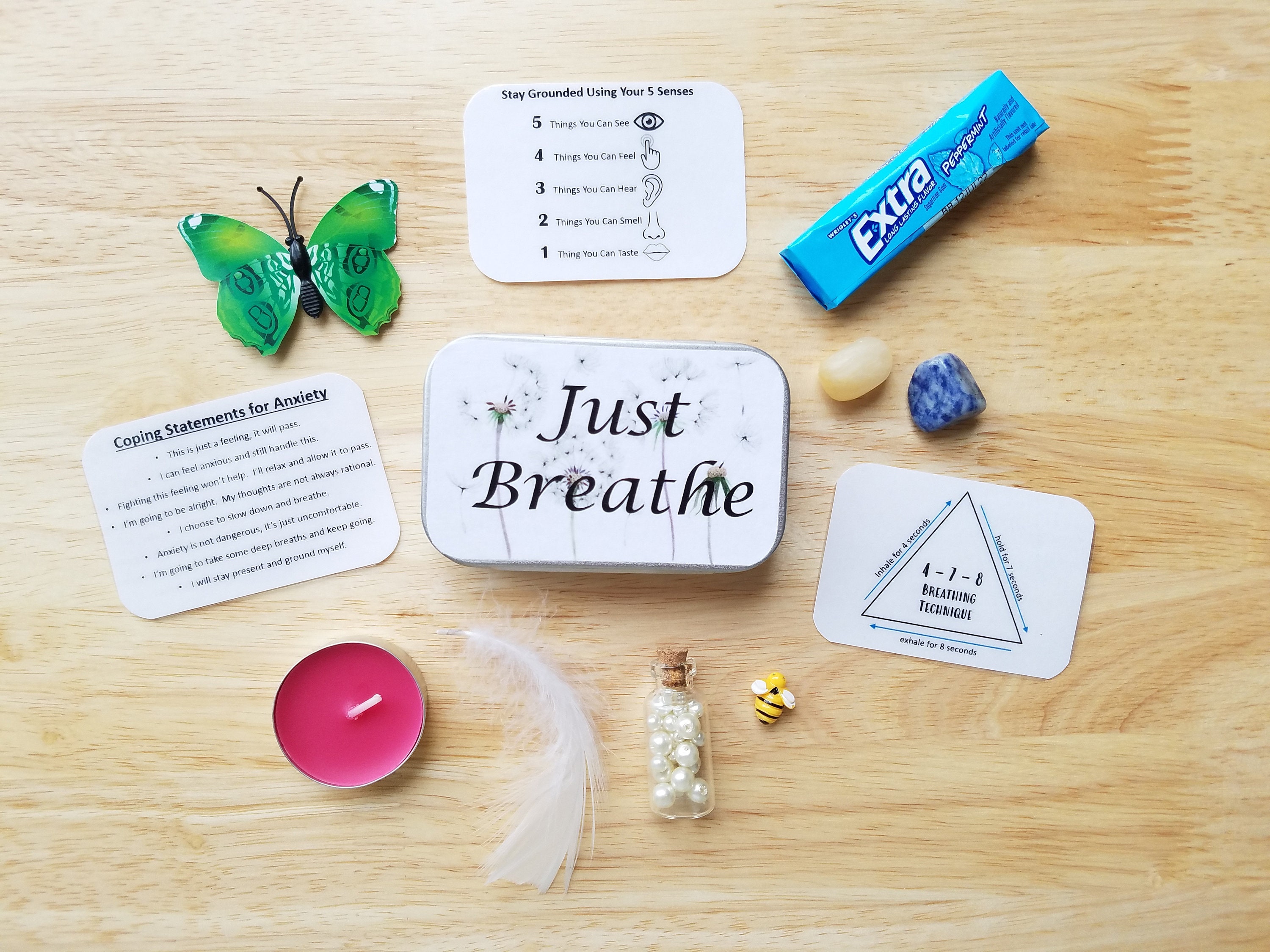 Mini Calm Down Kit, Coping Skills Toolbox, Mindful Grounding Technique,  Panic Anxiety Stress Relief Gift, Self-care Gift, I Am Safe -  Canada
