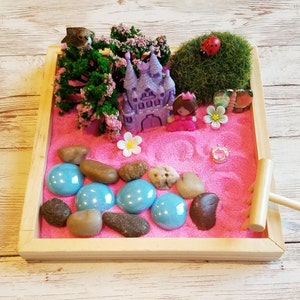 Zen Garten Kit, DIY Zen, Prinzessin Zen Garten, Entspannungs Geschenk, Achtsamkeit Geschenk, Schreibtisch Spielzeug, Prinzessin Geschenk für Mädchen