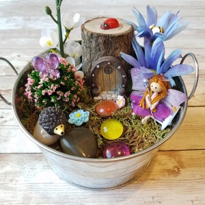 Feengarten, Feengarten, Handgemachte Feenpuppe, Frühlingsdeko, Osterdeko, Bastelset für Kinder, Geschenk für Mädchen, DIY Feengarten