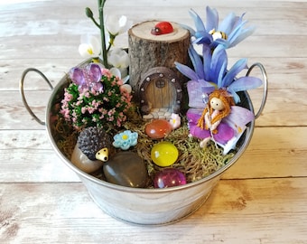 Fairy Garden Kit | Handmade Posable Flower Fairy | DIY Miniature Garden | Gift for Fairy Lovers